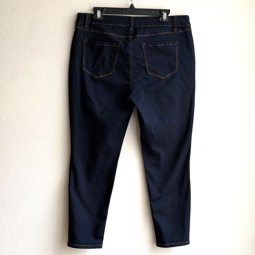 d. Jeans Skinny 16 High Rise Stretch Blue Cotton Blend Dark Wash Solid Women - Picture 3 of 10